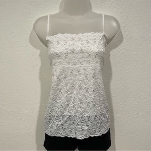 NEW white lace sleeveless camisole tank top blouse shirt